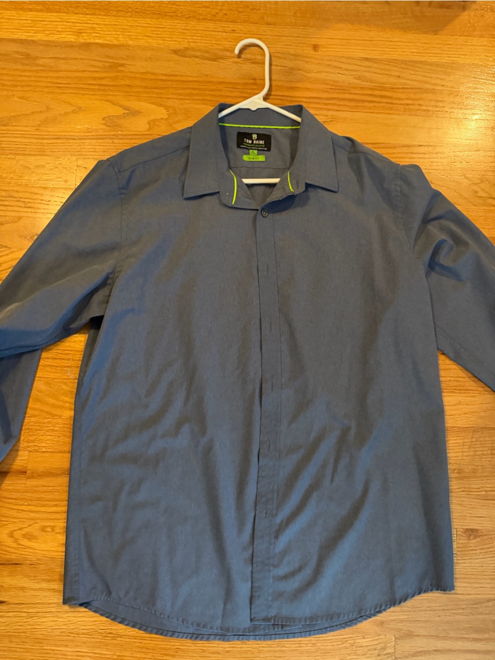Men's Lightweight Blue performance Button down XL slim